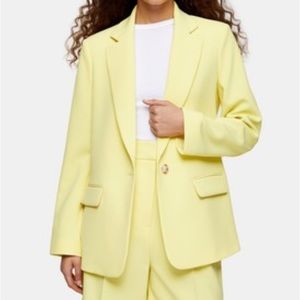Topshop lemon yellow blazer